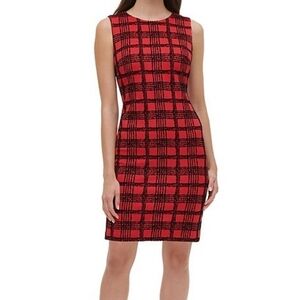 tommy Hilfiger Holiday Velvet Gingham Sheath Dress